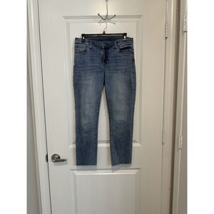 Kut from‎ the Kloth Jeans 8 Raw Hem Medium Wash Mid Rise Stretch Straight Denim